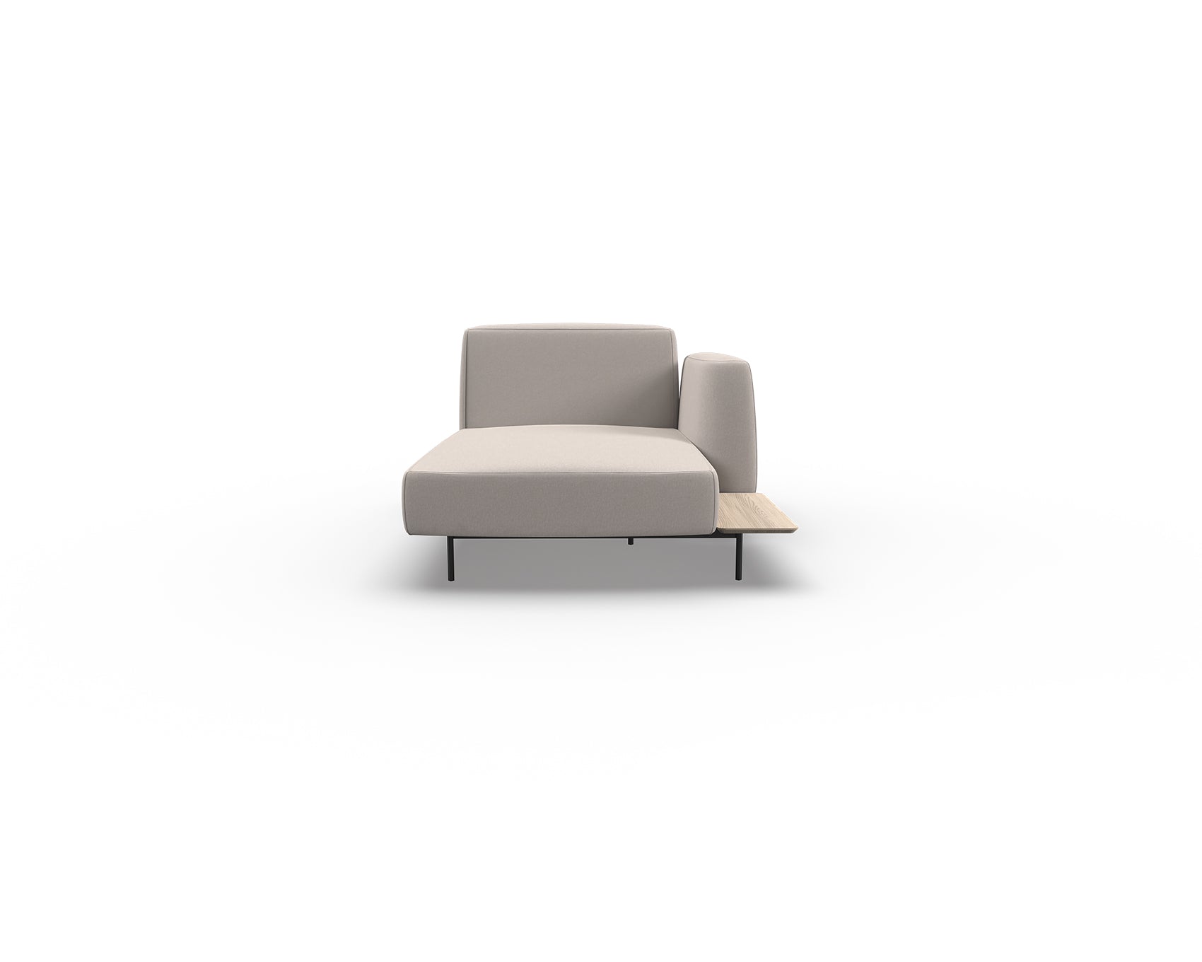 Noon Sofa Right Chaise with Shelf